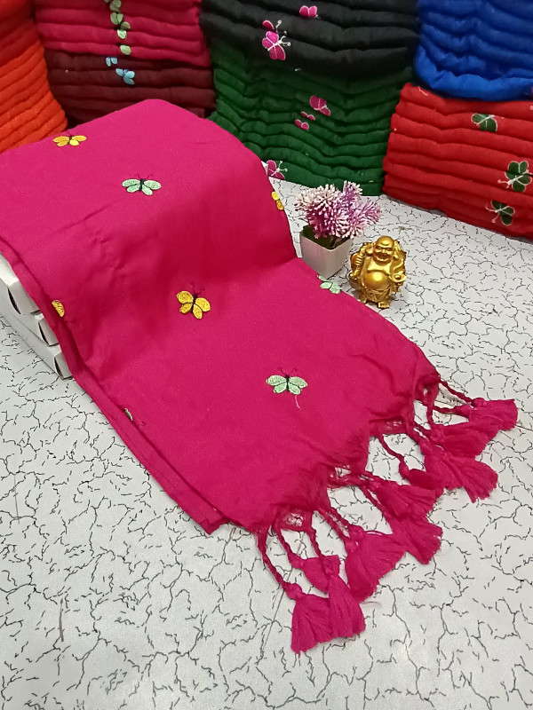 Khadi Butterfly Embroidery Sarees Khadi Butterfly Embroidery Sarees